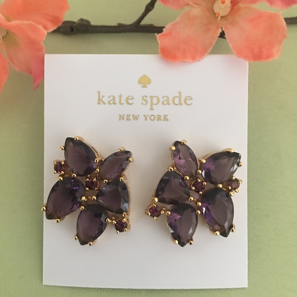 Kate Spade Amethyst Statement Stud Earrings